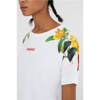 Camiseta floral 100% algodón
