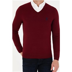 Erkek Bordo Basic Kazak