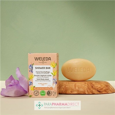 Weleda Shower Bar - Douche Végétale Solide - Ylang Ylang & Iris Bio 75g