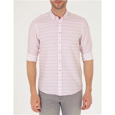 Gül Kurusu Slim Fit Uzun Kollu Gömlek