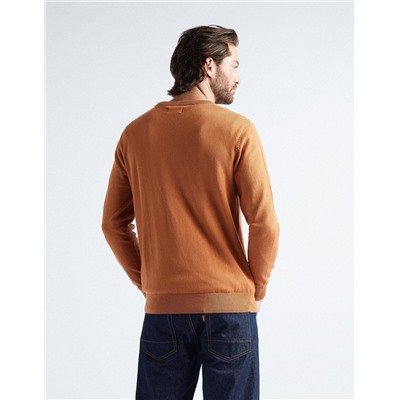 Knitted Jumper, Men, Dark Beige