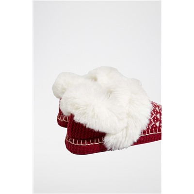Zapatillas de casa forradas Burdeos