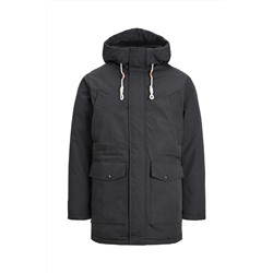 Parka con capucha Negro