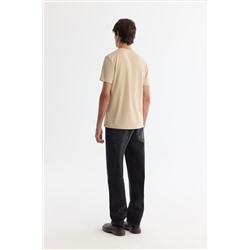 Vizon Bisiklet Yaka Gofreli Elastan T-Shirt