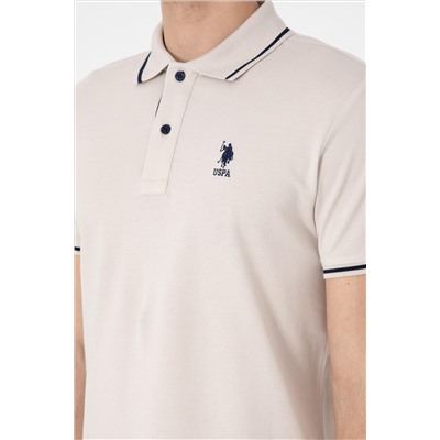 Erkek Slim Fit Polo Yaka Taş Basic Tişört