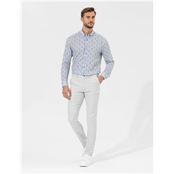 Gri Slim Fit Beli Lastikli Kanvas Pantolon