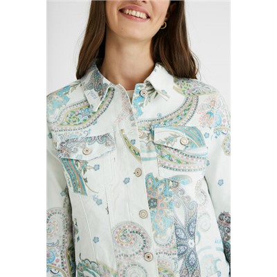 Chaqueta vaquera slim paisley