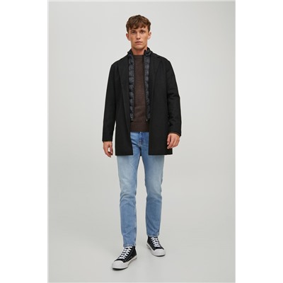 Chaqueta efecto doble prenda Negro