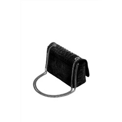 Bandolera de nobuk Negro y plateado - Firenze Artegiani