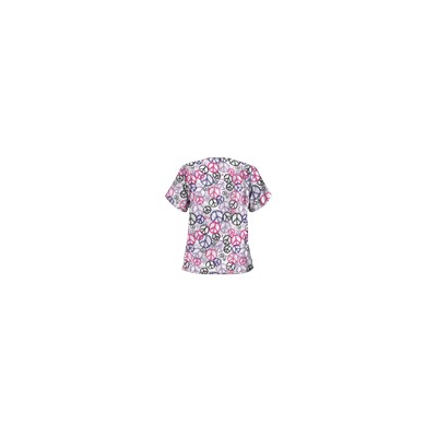 Happy Scrubs® Peace Out White Scrub Top