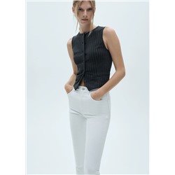 Jeans capri abertura lateral