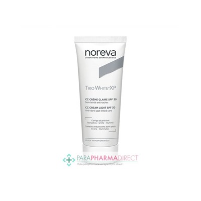 Noreva Trio White XP CC Crème Claire SPF30 Peaux Hyperpigmentées 40ml