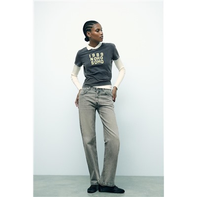 TRF STRAIGHT-LEG MID-RISE JEANS
