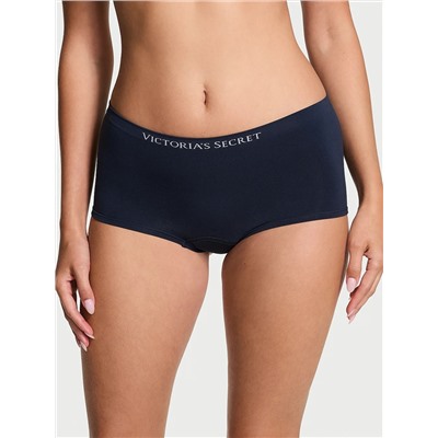 Seamless Lace-Trim Boyshort Panty