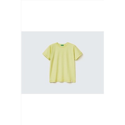 United Colors of BenettonErkek Çocuk Açık Sarı Organik Koton T-shirt