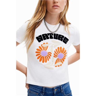 Camiseta "Save Nature" flores