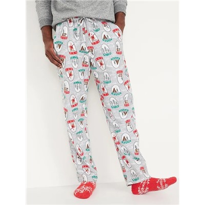 Printed Flannel Pajama Pants for Men