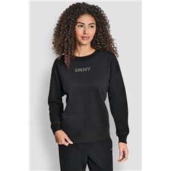 RHINESTONE LOGO NOLITA CREW NECK SWEATSHIRT