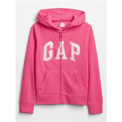 Kids Gap Logo Zip Hoodie In Fleece