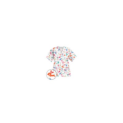 UA Springtime Hop White Scrub Top