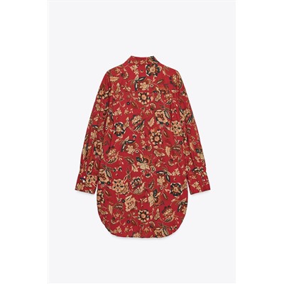 ZW COLLECTION PRINTED LONG SHIRT