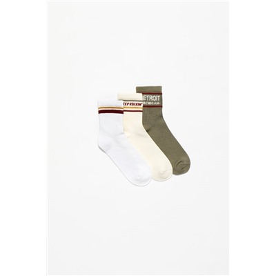 Pack of 3 pairs of ribbed socks.