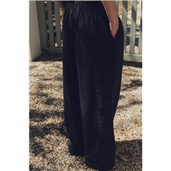 MULTI-PLEAT EMBROIDERED TROUSERS