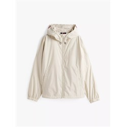 Water-Repellent Hooded Windbreaker