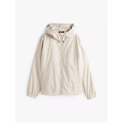 Water-Repellent Hooded Windbreaker