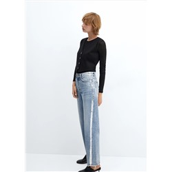 Jeans rectos detalles foil