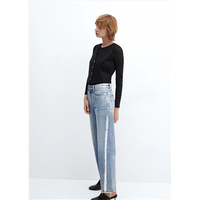 Jeans rectos detalles foil