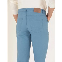 Koyu Mavi Slim Fit Kanvas Pantolon