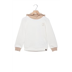 Sudadera con capucha Urme Blanco y beige