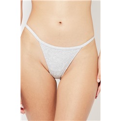 3 tangas - Blanco, gris jaspeado y negro