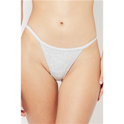 3 tangas - Blanco, gris jaspeado y negro