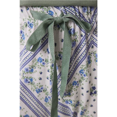 Pijama largo 100% algodón estampado pañuelo