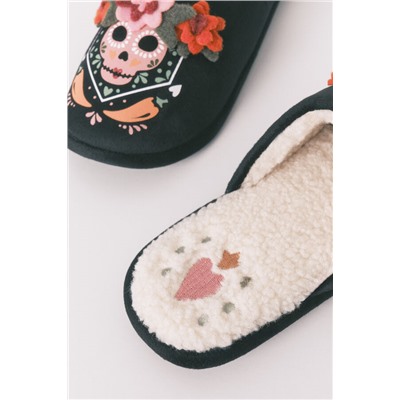 Zapatillas casa print 3D calaveras mexicanas