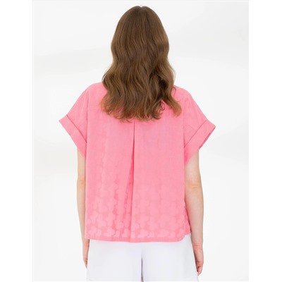 Açık Pembe Regular Fit Kısa Kollu Gömlek