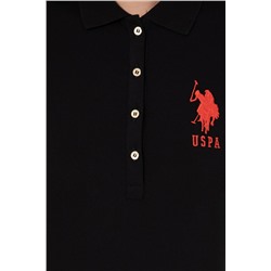 Kadın Siyah Polo Yaka Örme Elbise