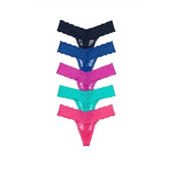 VICTORIA'S SECRET 5-Pack или 7-Pack Lace Thong Panties