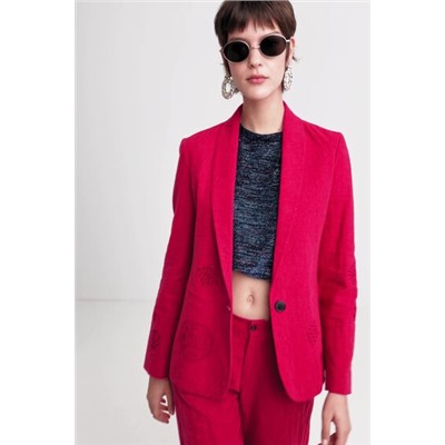 Americana fucsia troquelada