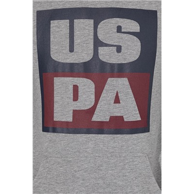 Erkek Gri Melanj Kapüşonlu Sweatshirt