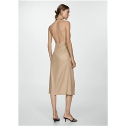 Vestido cuello polo abertura