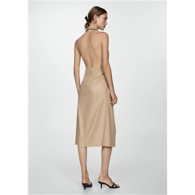 Vestido cuello polo abertura