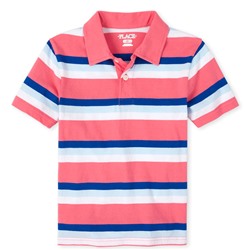 Boys Striped Jersey Polo