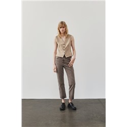 ZW COLLECTION STRAIGHT-LEG MID-RISE CROPPED JEANS