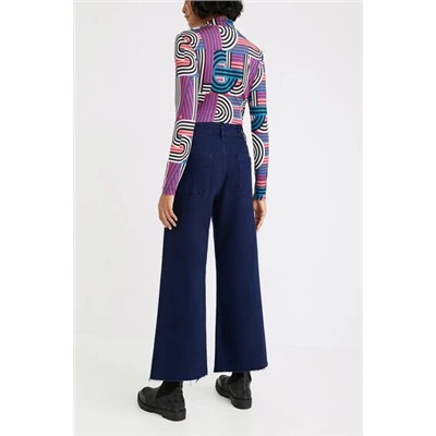 Vaquero culotte cropped