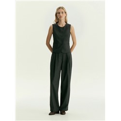 Брюки широкого кроя с защипами, D436/cartier