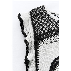 RUFFLED CROCHET TOP