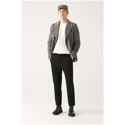 Avva Erkek Siyah Örme Relaxed Fit Rahat Kesim Jogger Pantolon A31y3027 A31Y3027